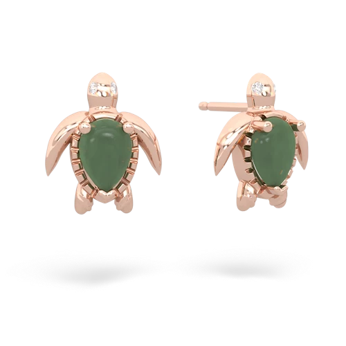 jade sea turtle earrings