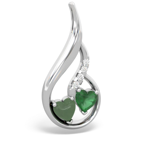 jade-emerald keepsake swirl pendant