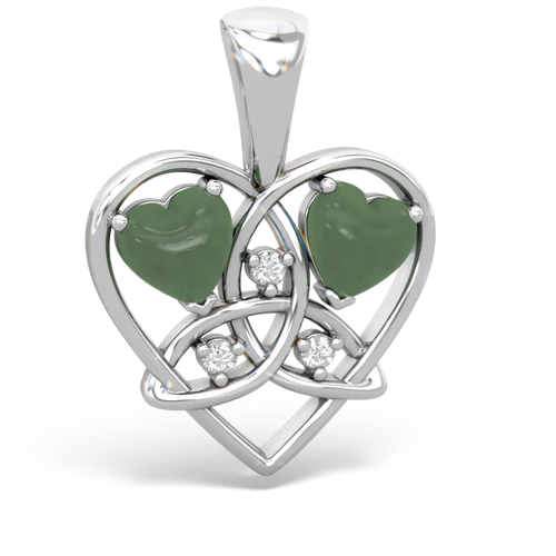 jade-jade celtic heart pendant