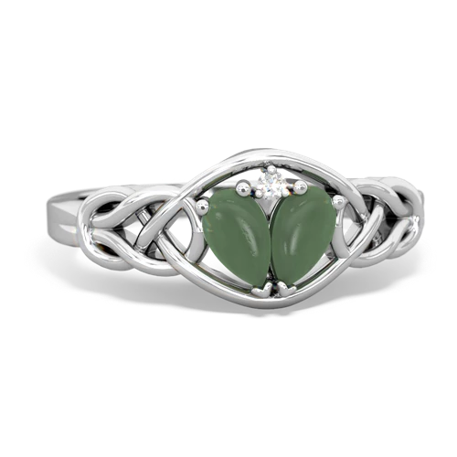jade-jade celtic knot ring