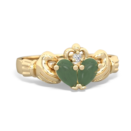jade-jade claddagh ring