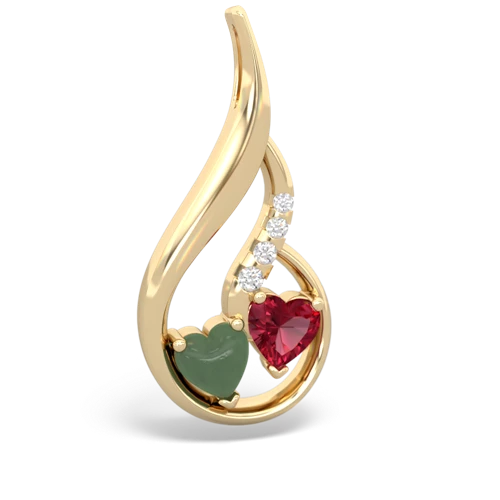 jade-lab ruby keepsake swirl pendant