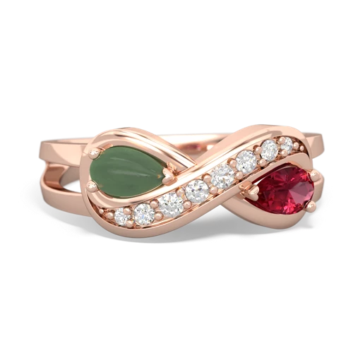 jade-lab ruby diamond infinity ring