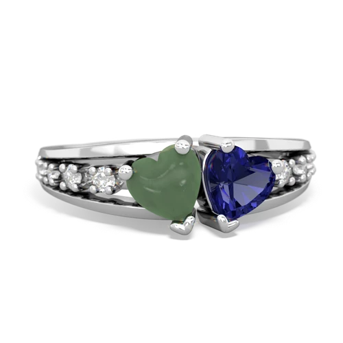 jade-lab sapphire modern ring