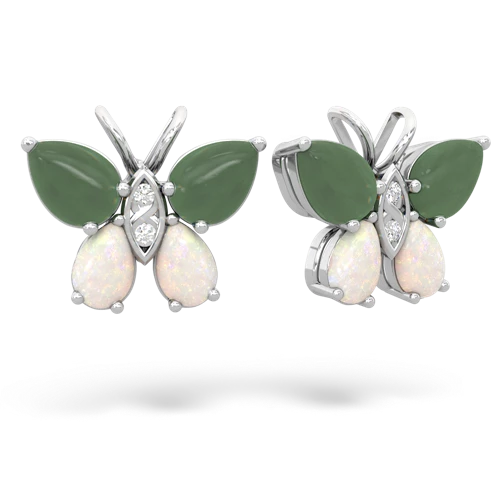 jade-opal butterfly earrings