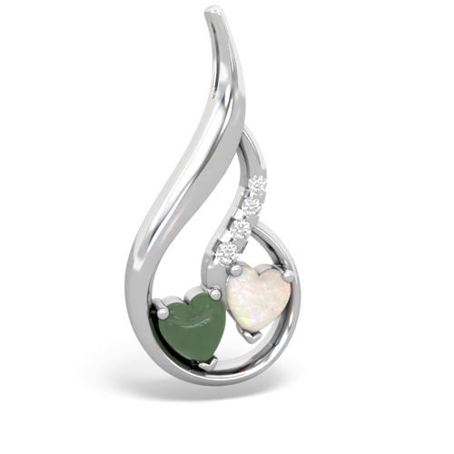 jade-opal keepsake swirl pendant