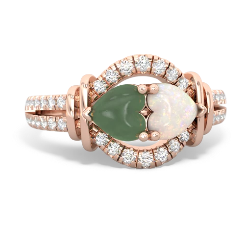 jade-opal pave keepsake ring