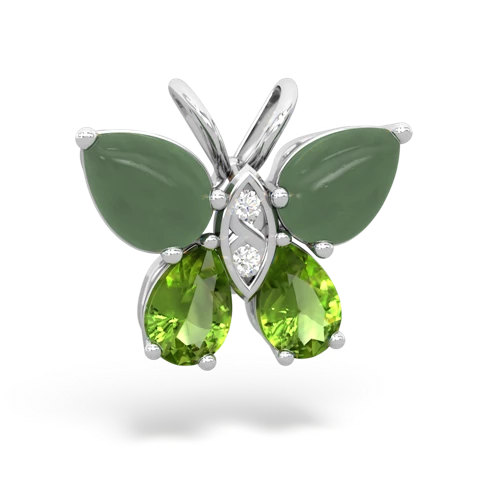 jade-peridot butterfly pendant