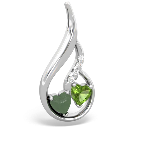 jade-peridot keepsake swirl pendant