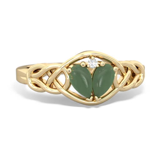 jade celtic knot ring