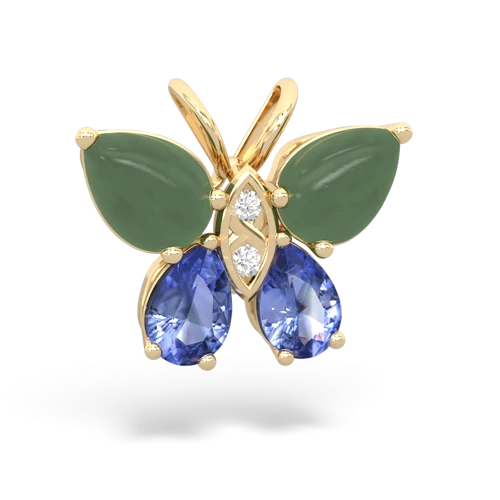 jade-tanzanite butterfly pendant