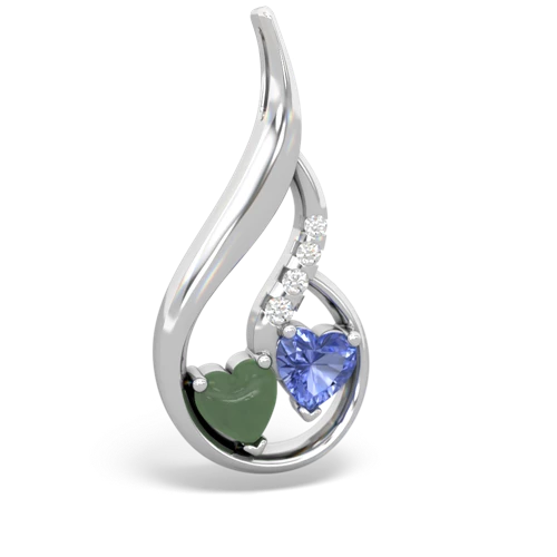 jade-tanzanite keepsake swirl pendant