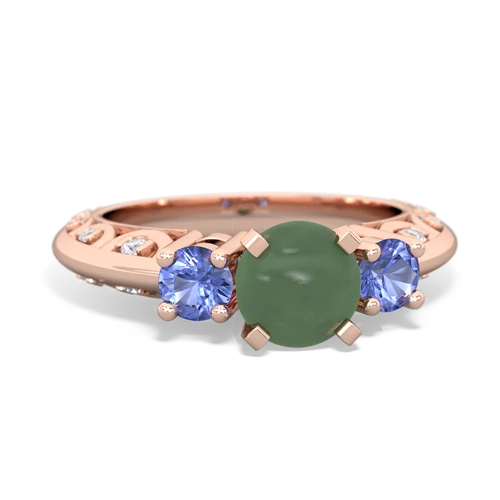 jade-tanzanite engagement ring