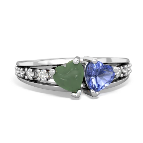jade-tanzanite modern ring