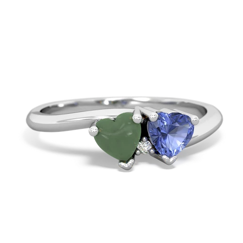 jade-tanzanite sweethearts promise ring