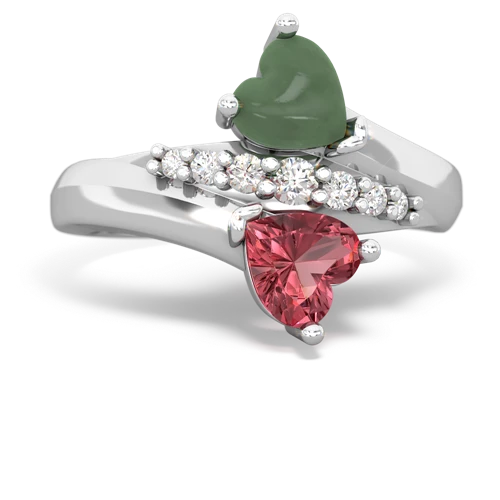 jade-tourmaline modern ring