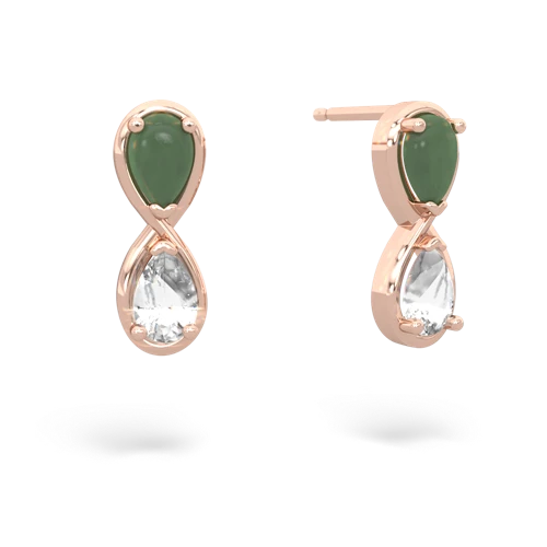 jade-white topaz infinity earrings