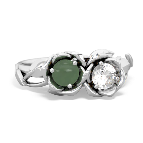 jade-white topaz roses ring
