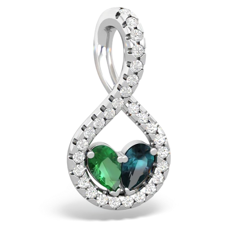 lab emerald-alexandrite pave twist pendant