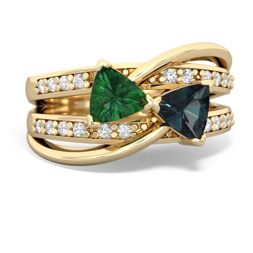 lab emerald-alexandrite couture ring