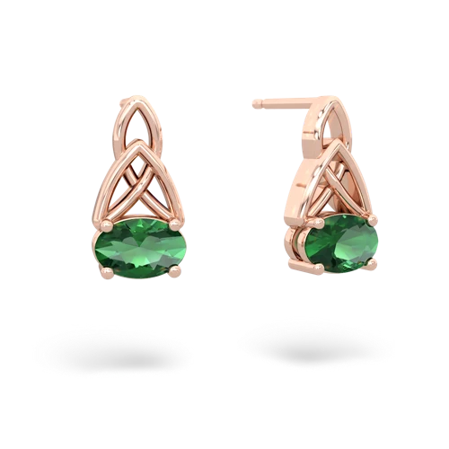 lab emerald filligree earrings