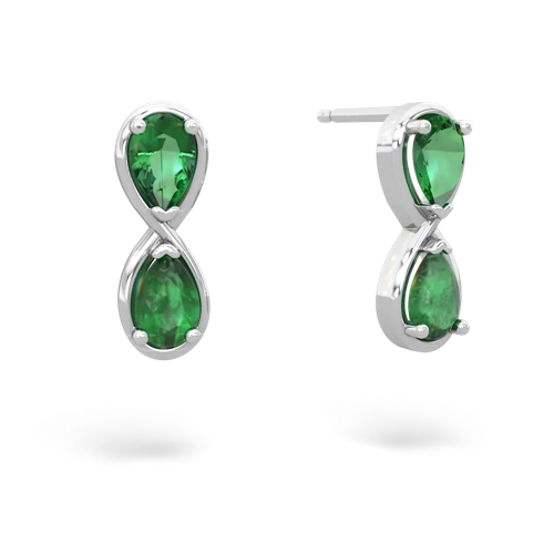 lab emerald-emerald infinity earrings
