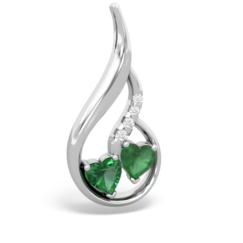 lab emerald-emerald keepsake swirl pendant