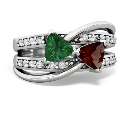 lab emerald-garnet couture ring