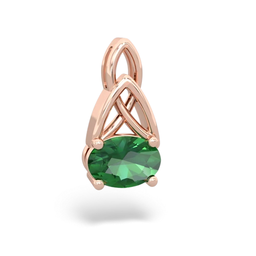 lab emerald filligree pendant