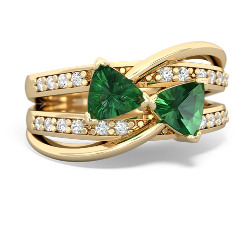 lab emerald couture ring