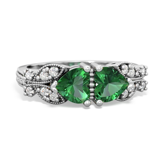 lab emerald keepsake butterfly ring