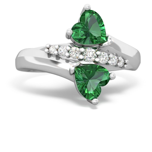 lab emerald modern ring