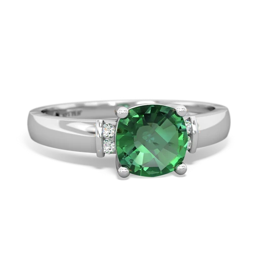 lab emerald modern ring
