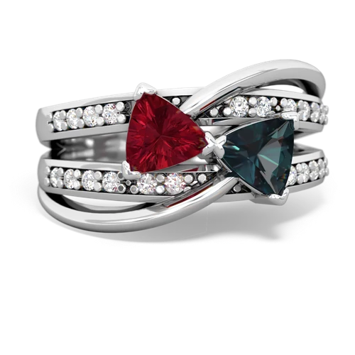lab ruby-alexandrite couture ring
