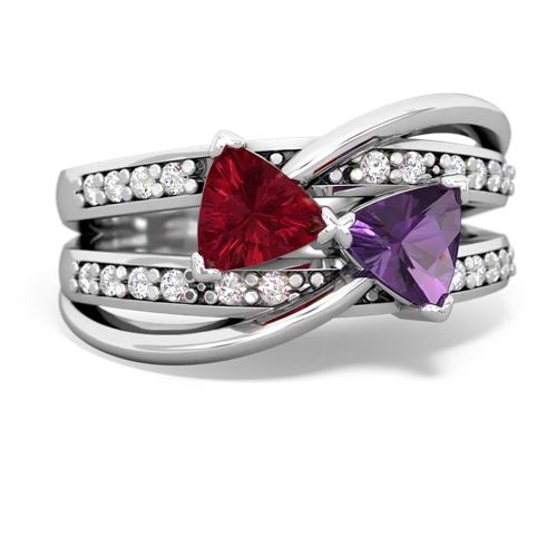 lab ruby-amethyst couture ring
