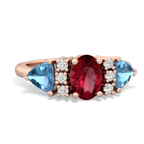 lab ruby-blue topaz timeless ring