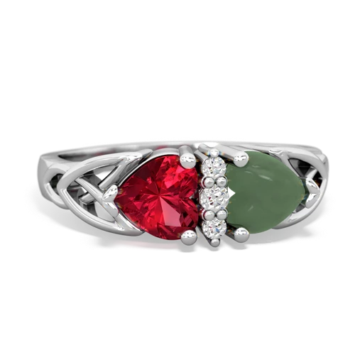 lab ruby-jade celtic ring