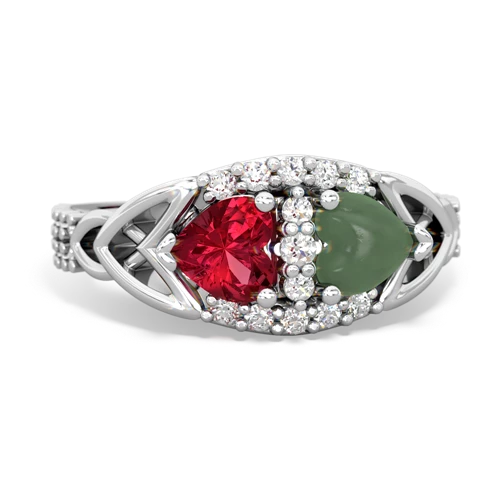 lab ruby-jade keepsake engagement ring