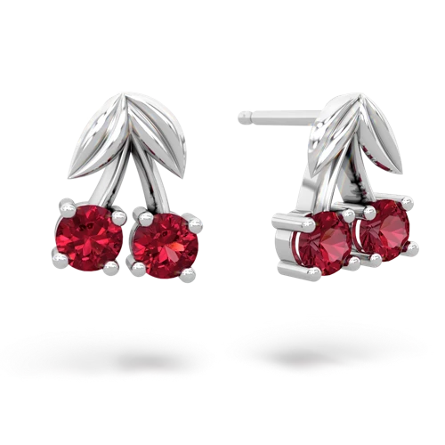 lab ruby-lab ruby cherries earrings