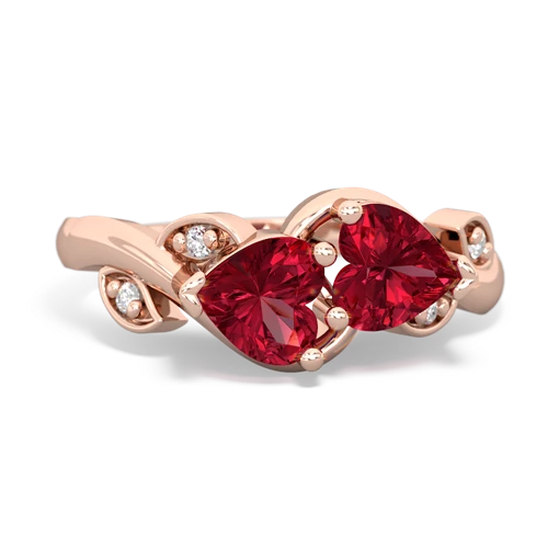 lab ruby-lab ruby floral keepsake ring