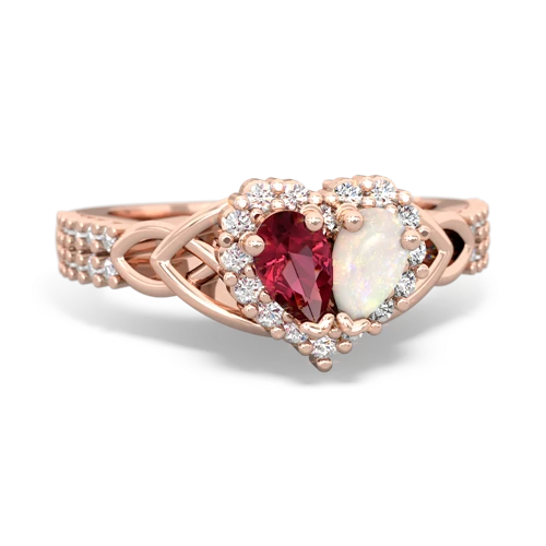 lab ruby-opal keepsake engagement ring