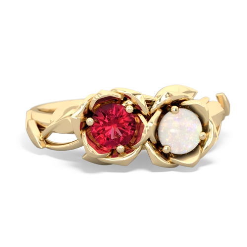 lab ruby-opal roses ring