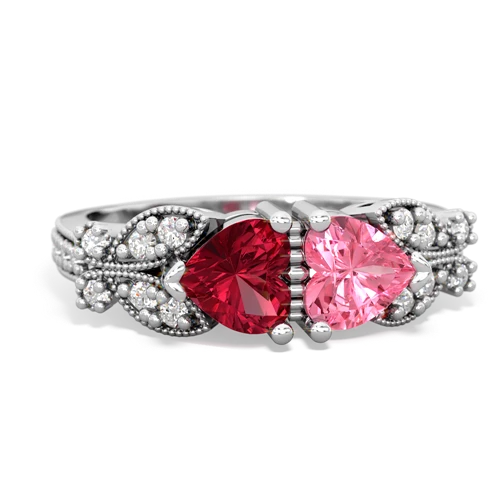 lab ruby-pink sapphire keepsake butterfly ring