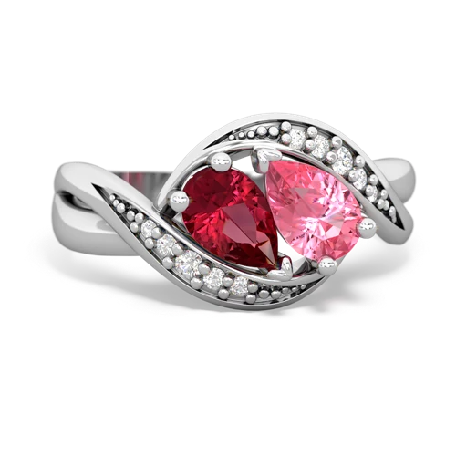 lab ruby-pink sapphire keepsake curls ring