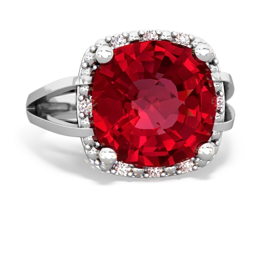 lab ruby cocktail ring