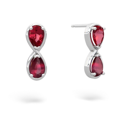 lab ruby-ruby infinity earrings