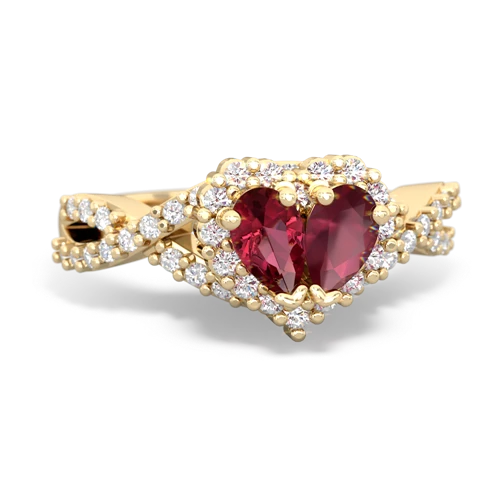 lab ruby-ruby engagement ring