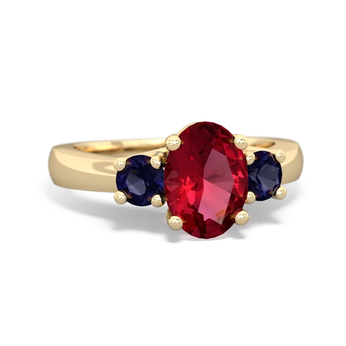 lab ruby-sapphire timeless ring