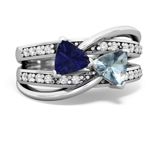 lab sapphire-aquamarine couture ring