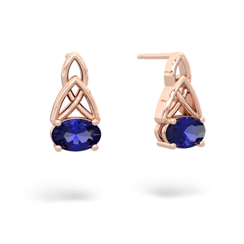 lab sapphire filligree earrings